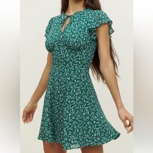 Reformation Byron Dress in Parsley
